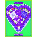 download Heart Of Roses clipart image with 270 hue color