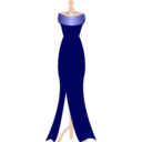 download Formal Navy Dress clipart image with 0 hue color