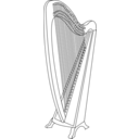 download Harp 1 clipart image with 0 hue color
