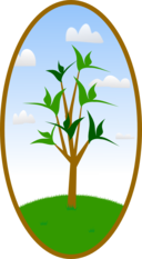 Oval Tree Landscape