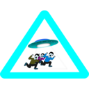 download Ufo Danger clipart image with 180 hue color