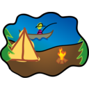 download Happy Camping clipart image with 0 hue color