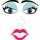 download Woman With Makeup clipart image with 0 hue color