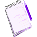 download Notepad Pencil clipart image with 225 hue color