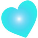 download Hearts clipart image with 180 hue color