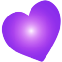 download Hearts clipart image with 270 hue color