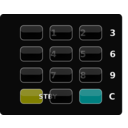 download Glossy Black Keypad clipart image with 180 hue color