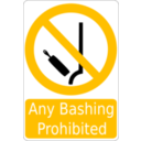 download Bashing Prohibited Sign clipart image with 45 hue color