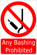 Bashing Prohibited Sign