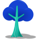 download Simple Tree clipart image with 135 hue color