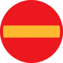 download No Entry clipart image with 0 hue color