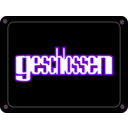 download Schild Geschlossen clipart image with 270 hue color