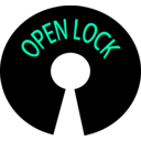 download Logo Open Lock clipart image with 45 hue color