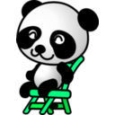 download Chair Panda clipart image with 90 hue color