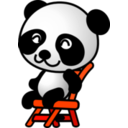 download Chair Panda clipart image with 315 hue color