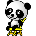 download Chair Panda clipart image with 0 hue color