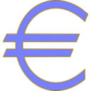 download Money Euro Symbol clipart image with 180 hue color