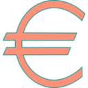 download Money Euro Symbol clipart image with 315 hue color