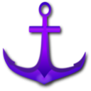 download Golden Anchor clipart image with 225 hue color