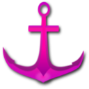 download Golden Anchor clipart image with 270 hue color