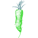 download Half Long Carrot clipart image with 90 hue color