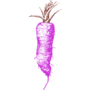 download Half Long Carrot clipart image with 270 hue color