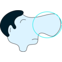 download Nose clipart image with 180 hue color
