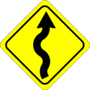 Curves Ahead Sign