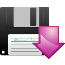 download Floppy Disk Download Icon clipart image with 90 hue color