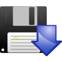 download Floppy Disk Download Icon clipart image with 0 hue color