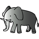 download Elephant clipart image with 270 hue color