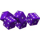 download Five Red Dice clipart image with 270 hue color