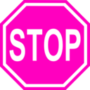 download Stop Sign clipart image with 315 hue color
