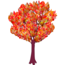 download Tree In Autumn clipart image with 315 hue color