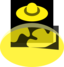 Yellow Black Ufo Over Planet 16px Icon