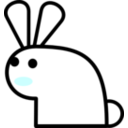 download Rabbit clipart image with 180 hue color