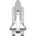 download Space Shuttle clipart image with 180 hue color