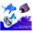 download Free Vector Fish clipart image with 180 hue color