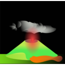 download Volcano clipart image with 0 hue color