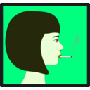 download Woman With Cigarette clipart image with 90 hue color