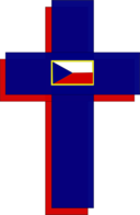 Cross And Czech Flag