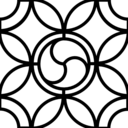 download Triskell Leaded Glass Base clipart image with 90 hue color