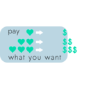 download Pay What You Want clipart image with 135 hue color