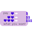 download Pay What You Want clipart image with 225 hue color