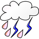 download Weather Symbols Storm clipart image with 180 hue color