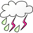 download Weather Symbols Storm clipart image with 270 hue color
