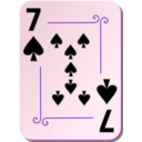 download Ornamental Deck 7 Of Spades clipart image with 270 hue color