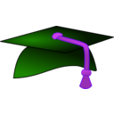 download University Hat clipart image with 225 hue color
