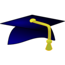 download University Hat clipart image with 0 hue color