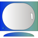 download Computer Screen Icon clipart image with 180 hue color